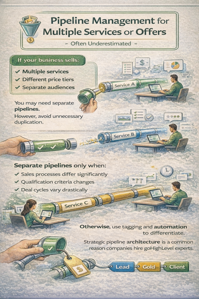 Pipeline Management for Multiple Services or Offers