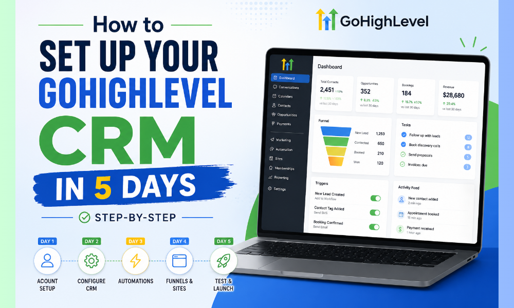 How to Set Up Your GoHighLevel CRM in 5 Days (Step-by-Step)