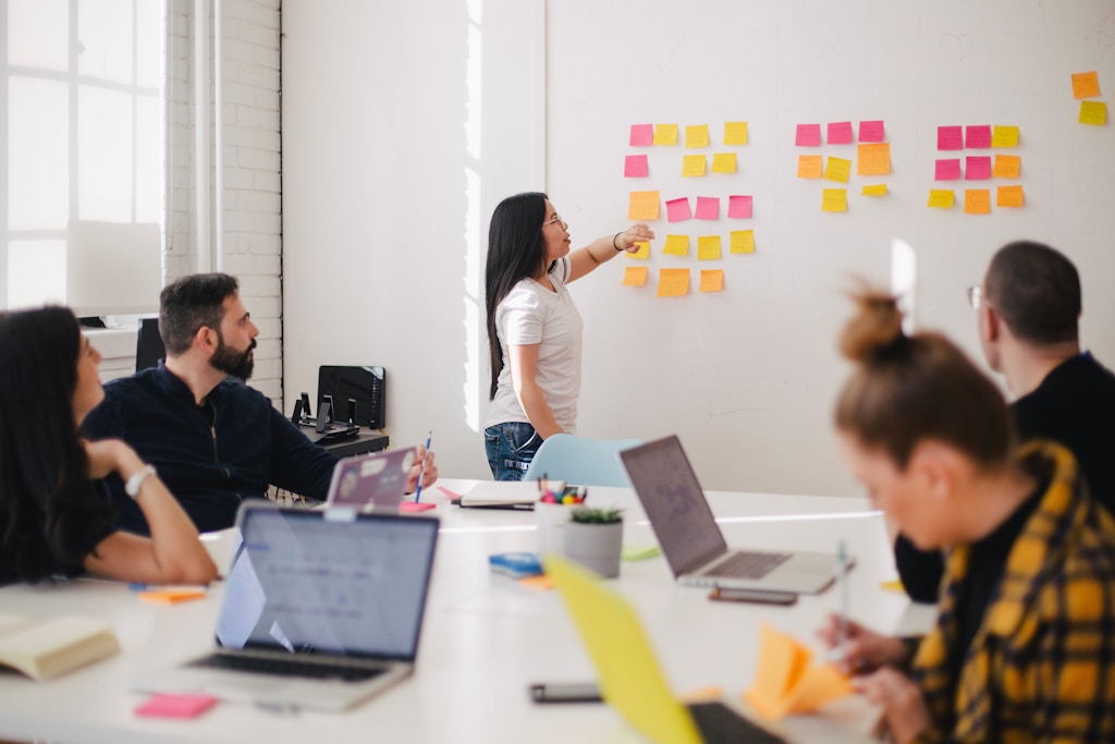 Business coach running automated client onboarding online session