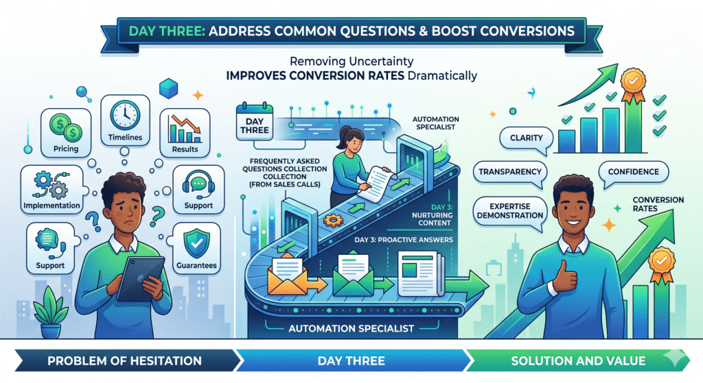 Day Three Should Address Common Questions