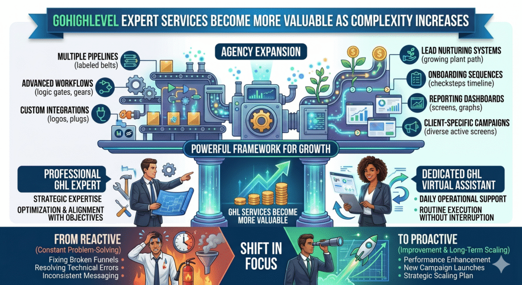 Gohighlevel Expert Services Become More Valuable as Complexity Increases