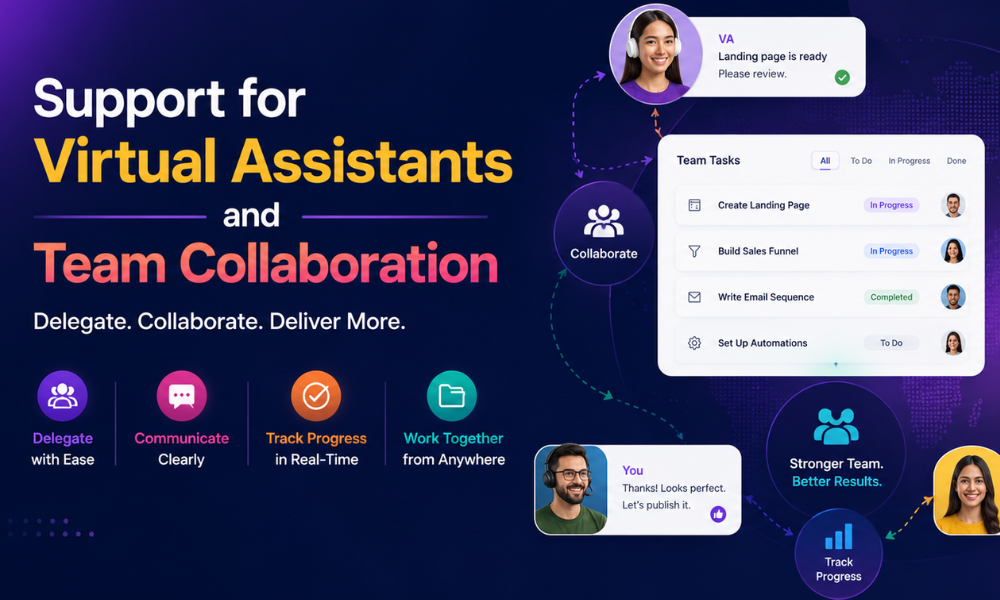 Support for Virtual Assistants and Team Collaboration