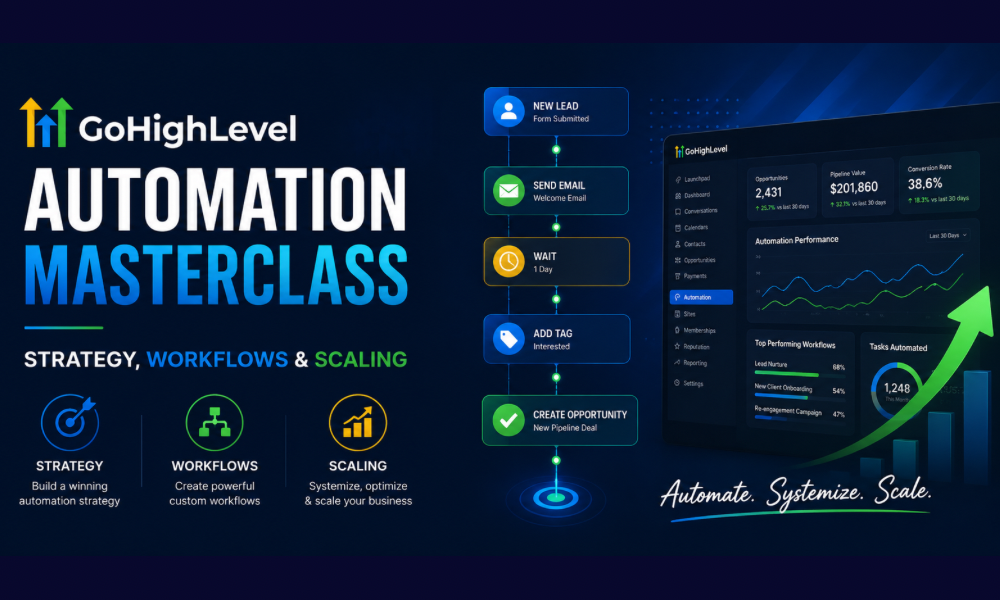 The GoHighLevel Automation Masterclass: Strategy, Workflows & Scaling